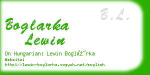 boglarka lewin business card